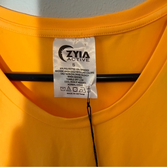 ZYIA Yellow and Black Bengal Tank Top with Mesh NWT Women’s Size Small - Picture 3 of 5